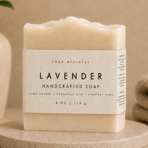 Linen Soap Small Business Belly Band Label