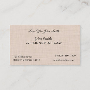 Linen texture pattern business card