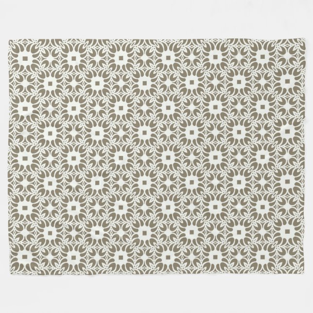 Linen Trellis Fleece Blanket (Front (Horizontal))