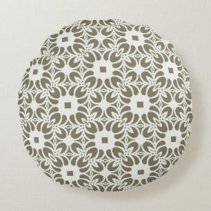 Linen Trellis Round Cushion