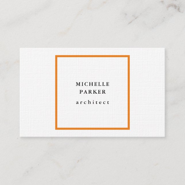 Linen Trendy Minimalist Professional Business Card (Front)