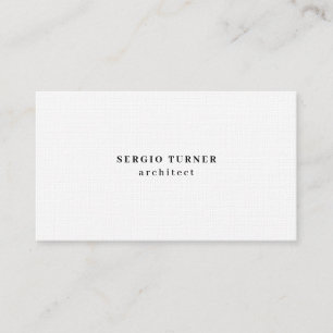 Linen Trendy Minimalist Professional Classical Business Card