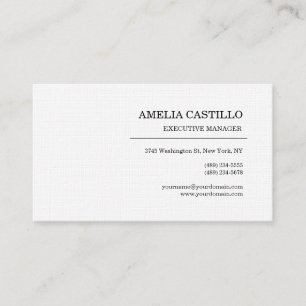 Linen Trendy Modern Elegant Minimalist Business Card