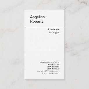 Linen trendy professional plain minimalist business card