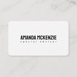 Linen Trendy Unique Creative Minimalist Design Business Card