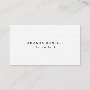Linen Trendy Unique Professional Minimalist Design Business Card