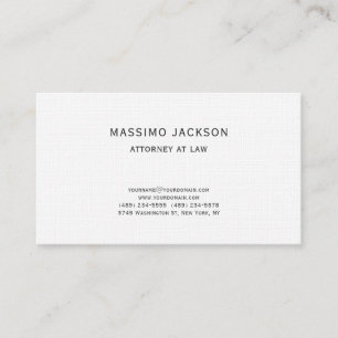 Linen Unique Attorney at Law Simple Business Card