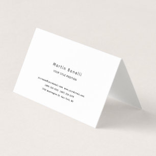 Linen Unique Classical Simple Black White Business Card
