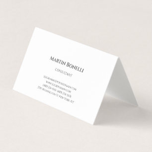 Linen Unique Classical Simple White Business Card