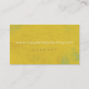 Linen Watercolour art Yellow Paint Colourful Business Card
