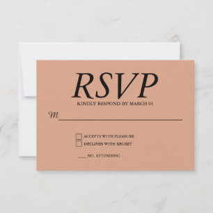 Linen Wedding RSVP Response Reply Modern