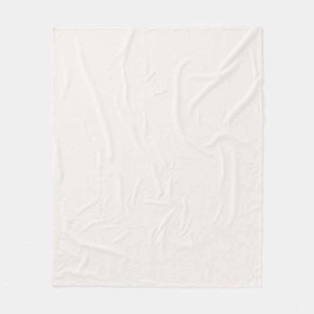 Linen White, Off-White  Fleece Blanket (Front)