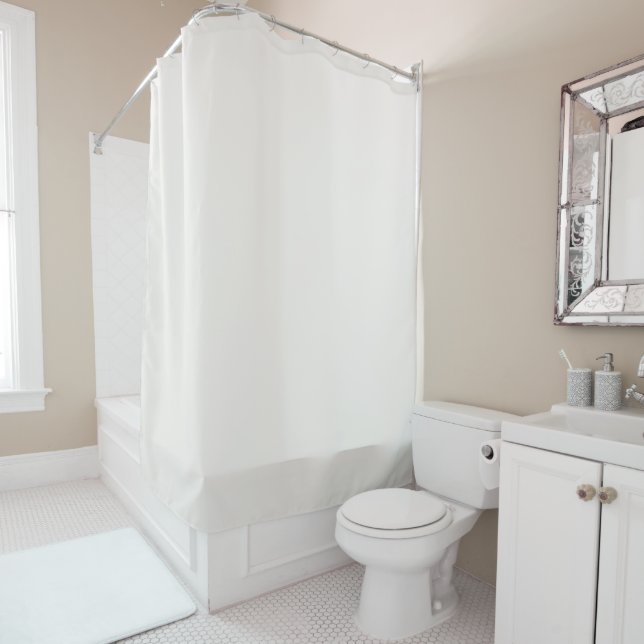 Linen White, Off-White  Shower Curtain (In Situ)