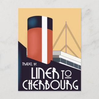 Liner to Cherbourg Postcard