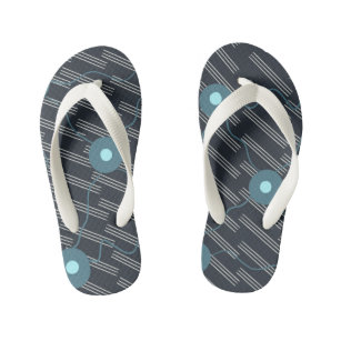 Lines and circles  kid's flip flops
