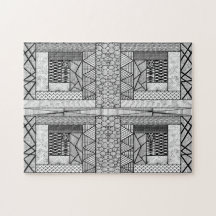 Lines and Circles Tangle in Black and White