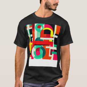 Lines and Curves Bauhaus Design T-Shirt