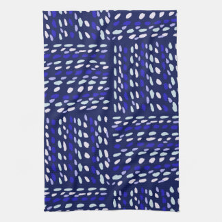 Lines and Geometric Blue and White Fun Designs  Tea Towel