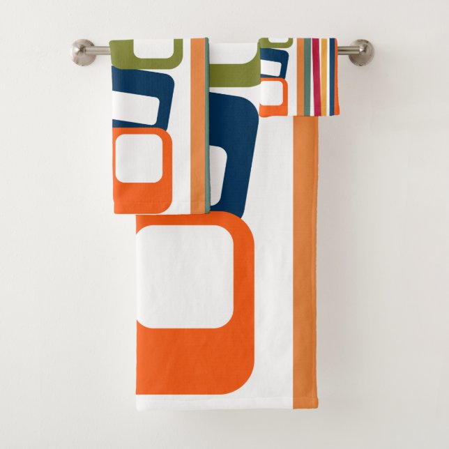 Lines and Rectangles  Bath Towel Set (Insitu)
