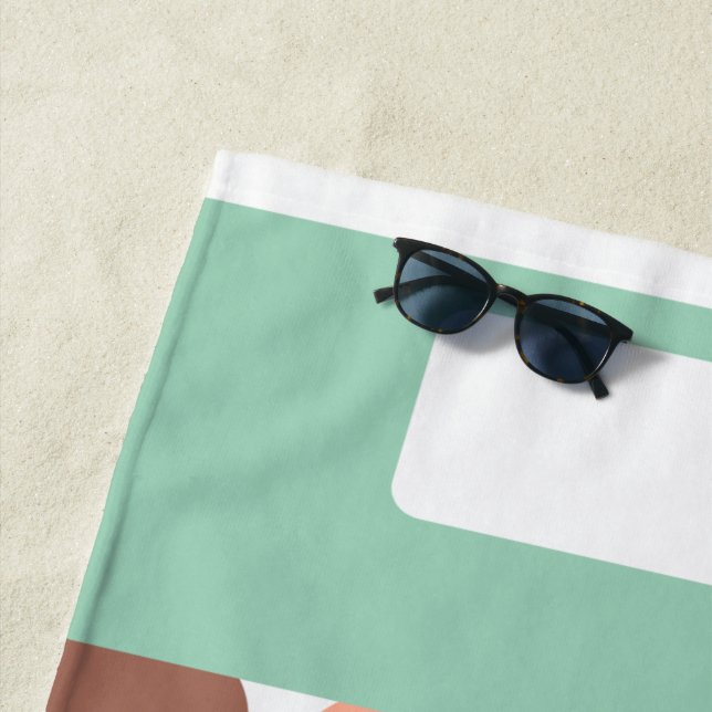 Lines and Rectangles Beach Towel (In Situ)