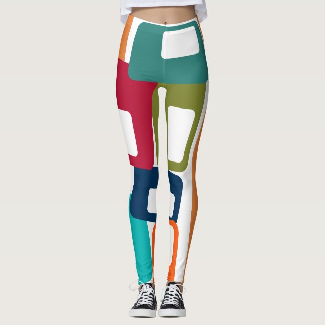 Lines and Rectangles  Leggings (Front)