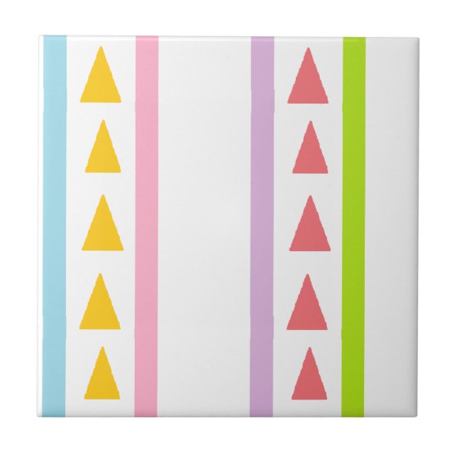 Lines and triangles pattern tile (Front)