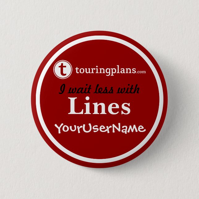 Lines Button - Design 2 (Red) (Front)