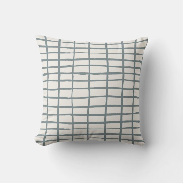 lines chequered simple geometric minimalist cushion (Front)