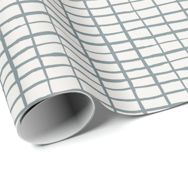 lines chequered simple geometric minimalist wrapping paper (Roll Corner)
