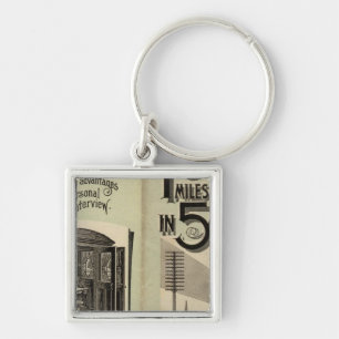 Lines in Maine Key Ring