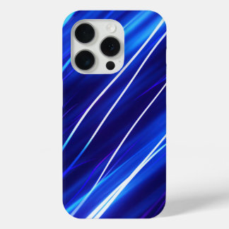 Lines in white and blue shades iPhone 15 pro case