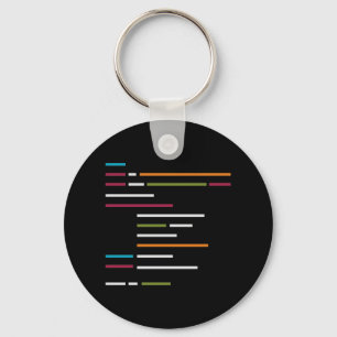 Lines of Code on Dark Mode for Programming Lovers Key Ring