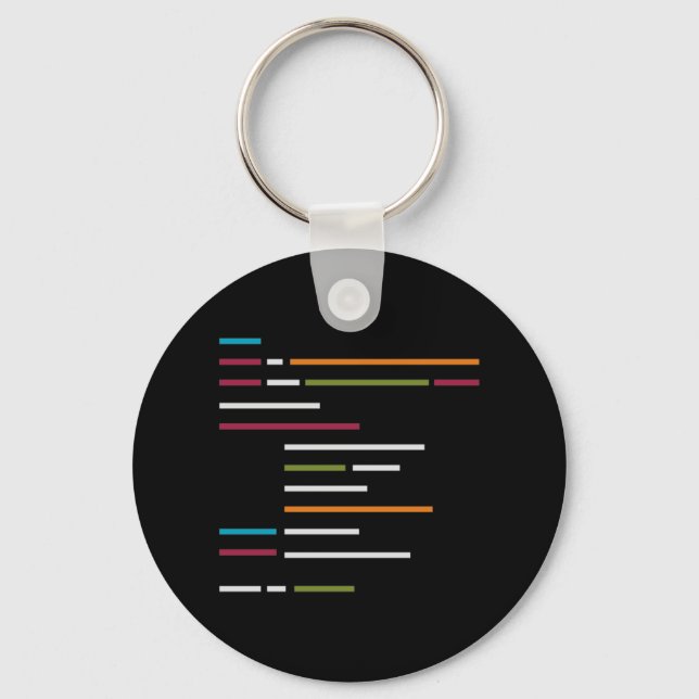 Lines of Code on Dark Mode for Programming Lovers Key Ring (Front)