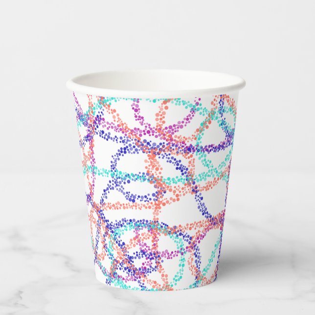 lines of colours paper cups (Front)