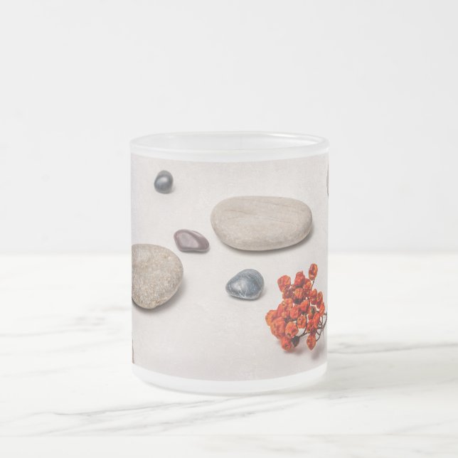 Lines Of Life Frosted Glass Coffee Mug (Center)