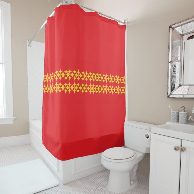 Lines of Stars Shower Curtain (In Situ)