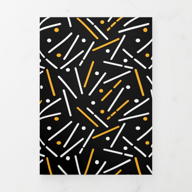 Lines Pattern 4 Tri-Fold Holiday Card (Cover)