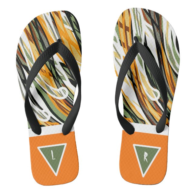Lines pattern flip flops (Footbed)