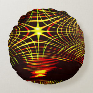 Lines that repeat in wave and light effect? round cushion