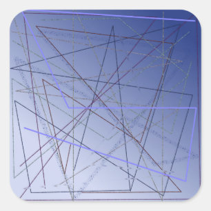 Lines Upon Lines Square Sticker