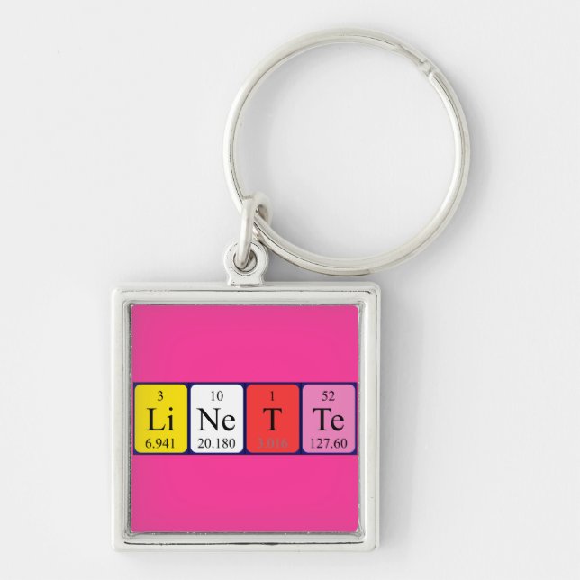 Linette periodic table name keyring (Front)
