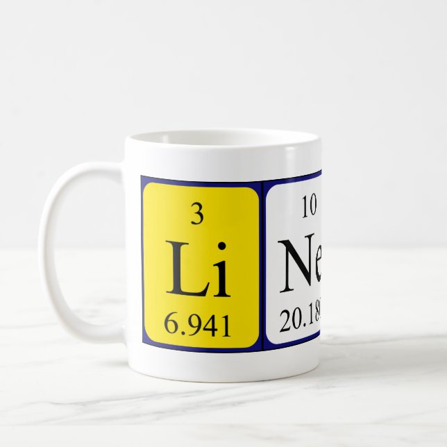 Linette periodic table name mug (Left)