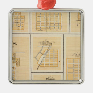 Lineville, Derby, Glidden, Ames, Conway Metal Tree Decoration