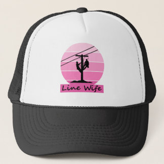Linewife Pink Retro Sunset Trucker Hat
