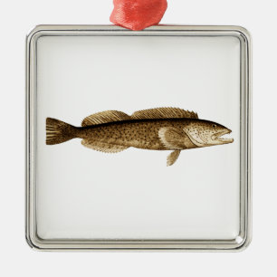 Lingcod Logo Metal Tree Decoration