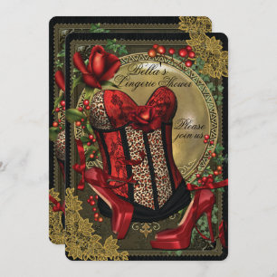 Lingerie and Bachelorette Party Shower Invitations