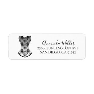 Lingerie Bachelorette Bridal Shower Return address