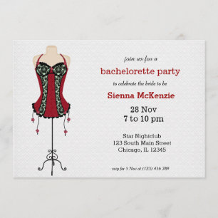 Lingerie Bachelorette Party Invitation