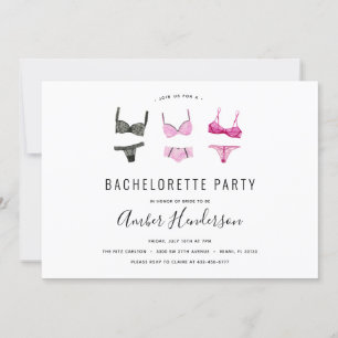 Lingerie Bachelorette Party Invitation