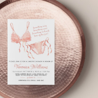 Lingerie Blush Bridal Shower Invitation